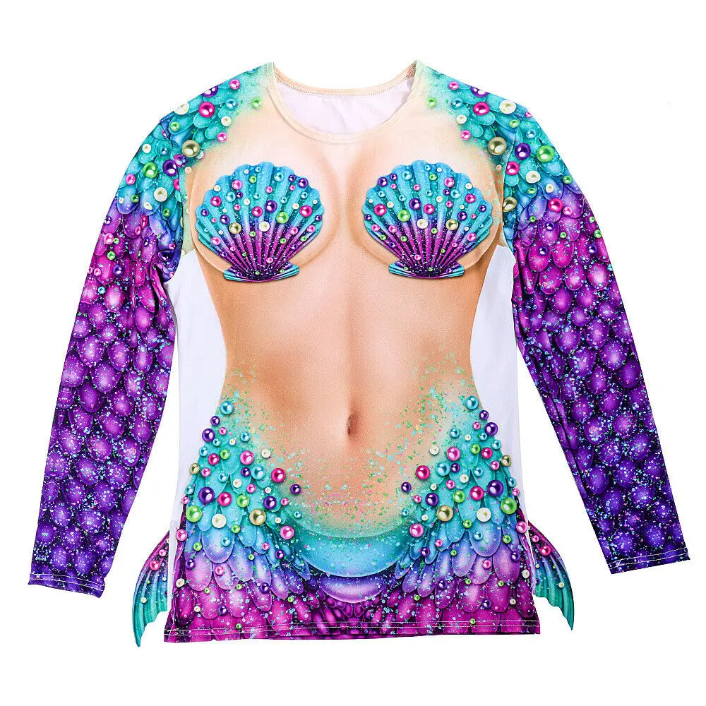 Лучшие костюмы Русалочки новинка женские косплей модные синие фиолетовые с