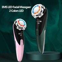 ems facial massager mesotherapy electroporation radio frequency led photon face lifting tighten wrinkle removal skin care tools