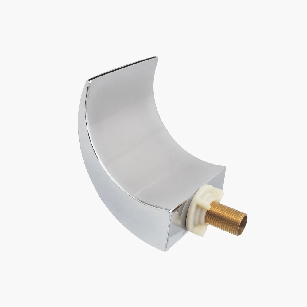 Изогнутый латунный хромированный каскадный смеситель для ванны Водопад ручной