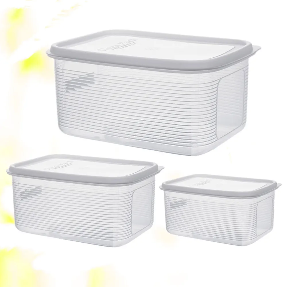 

Crisper Refrigerator Storage Box Kitchen Box Fruit and Vegetable Dry Grain Rice Sealed Box (Small Size 5.2)