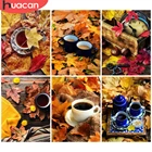 Алмазная живопись HUACAN, Набор для вышивки квадратнымикруглыми стразами, кофейная мозаика, 5D сделай сам, для осени