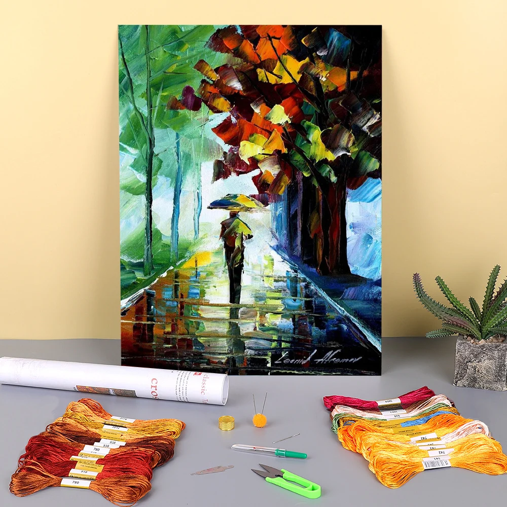 

Утренняя Прогулка с 11CT Крестик Комплект Вышивка DMC нитки рукоделие швейная Вязание ручной работы, ювелирное изделие, подарок