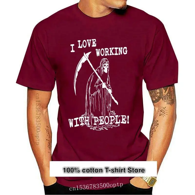 

Camiseta с принтом «I Love Work With People» для мужчин, переключающаяся Картинка из Калера Готическая, Reaper, 2021, 2021, 3d, corta