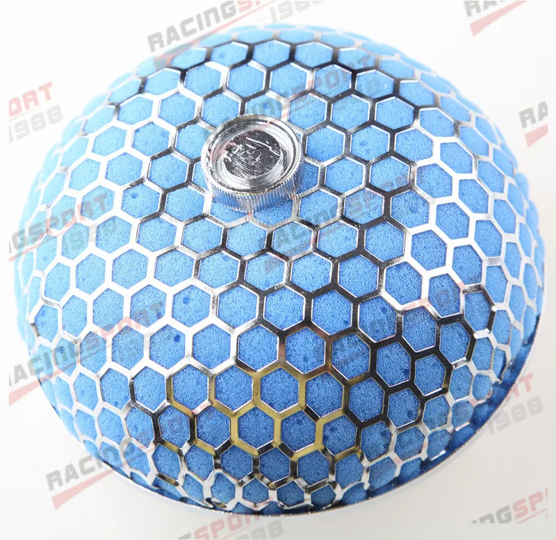 Универсальный воздухозаборник 76 мм супер мощный воздушный фильтр синий поток |