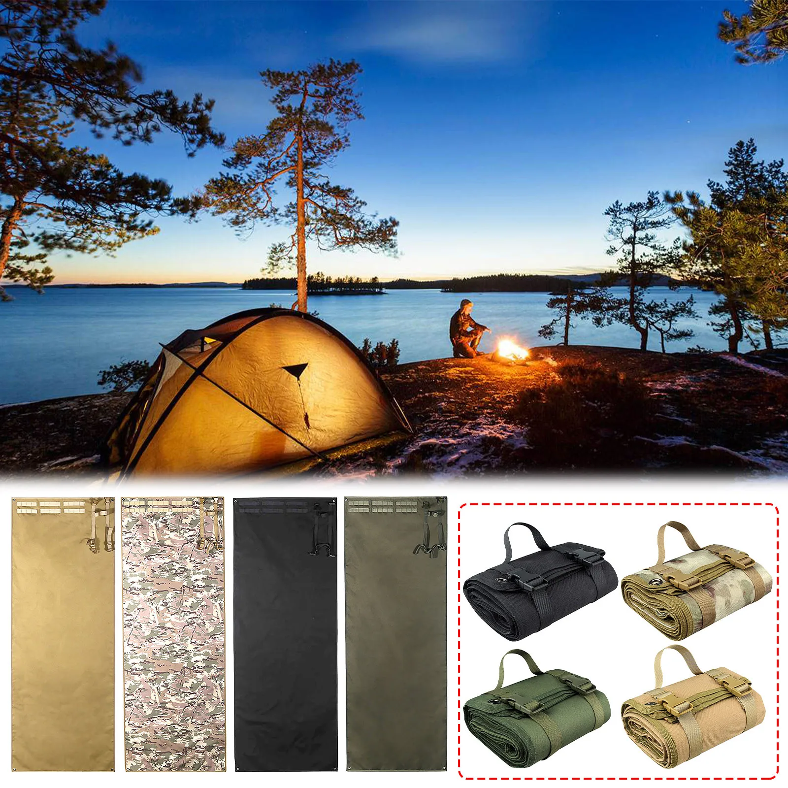 

Camping Equipment Outdoor Shooting Mat Field College Training 0.75MX2 Meters Shooting Mat Non-slip Camping Mat