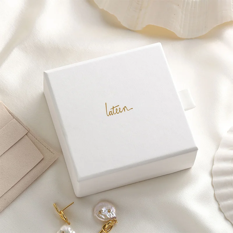 Скользящая бумажная коробка для упаковки ювелирных изделий на заказ розовый