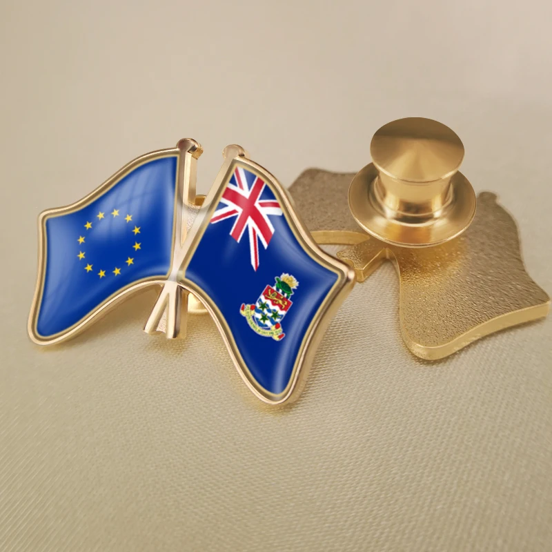 Европейский союз и Кайманы острова перекрестные двойные фотообои брошь |