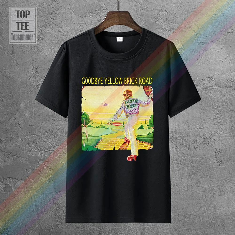 

Elton John 'Goodbye Yellow Brick Road Album' T Shirt New & Official Newest 2018 T Shirt Men T Shirt