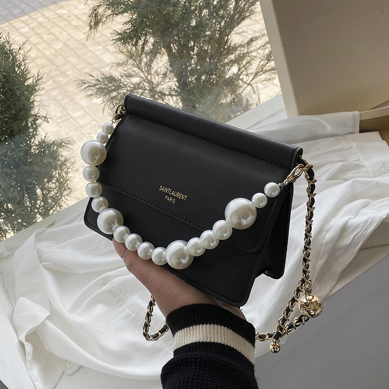 

2021 New Woman Shoulder Bag High Quality PU Chain Diagonal Small Bag Luxury Designer Handbag Underarm Bag 2021 Summer Female Bag