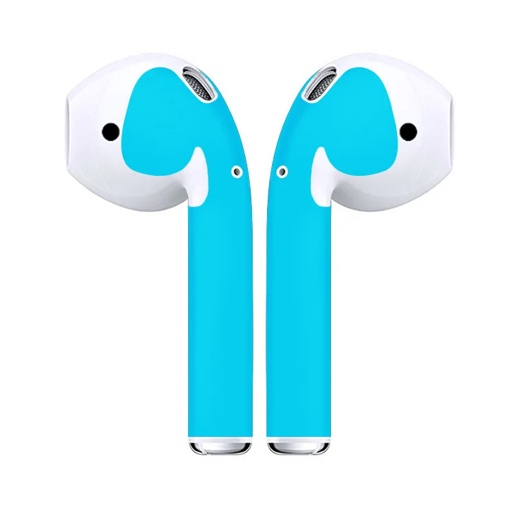 Blue Защитная пленка для Apple AirPods, защитная пленка, наклейка для AirPods, беспроводные наушники, гарнитура, пленка - Цвет: Blue