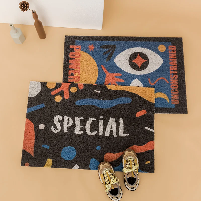 

Bohemian Style Door Mat Carpet PVC Non-slip Mat Living Room Mat Dustproof Home Mat Carpet Hallway Custom Size Entrance Door Mat