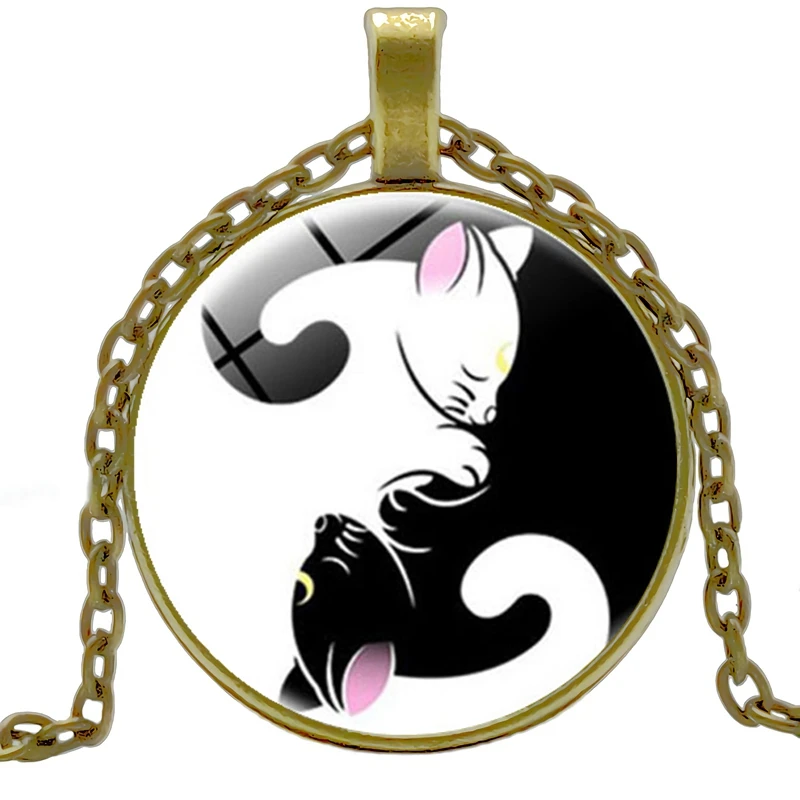 Новинка 2019 ретро сплав Экипировка в стиле стимпанк Инь и Ян тайчи стеклянная