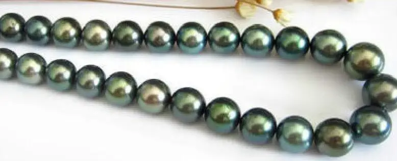 

18"8-9MM NATURAL TAHITIAN BLACK ROUND PEARL NECKLACE 925silver