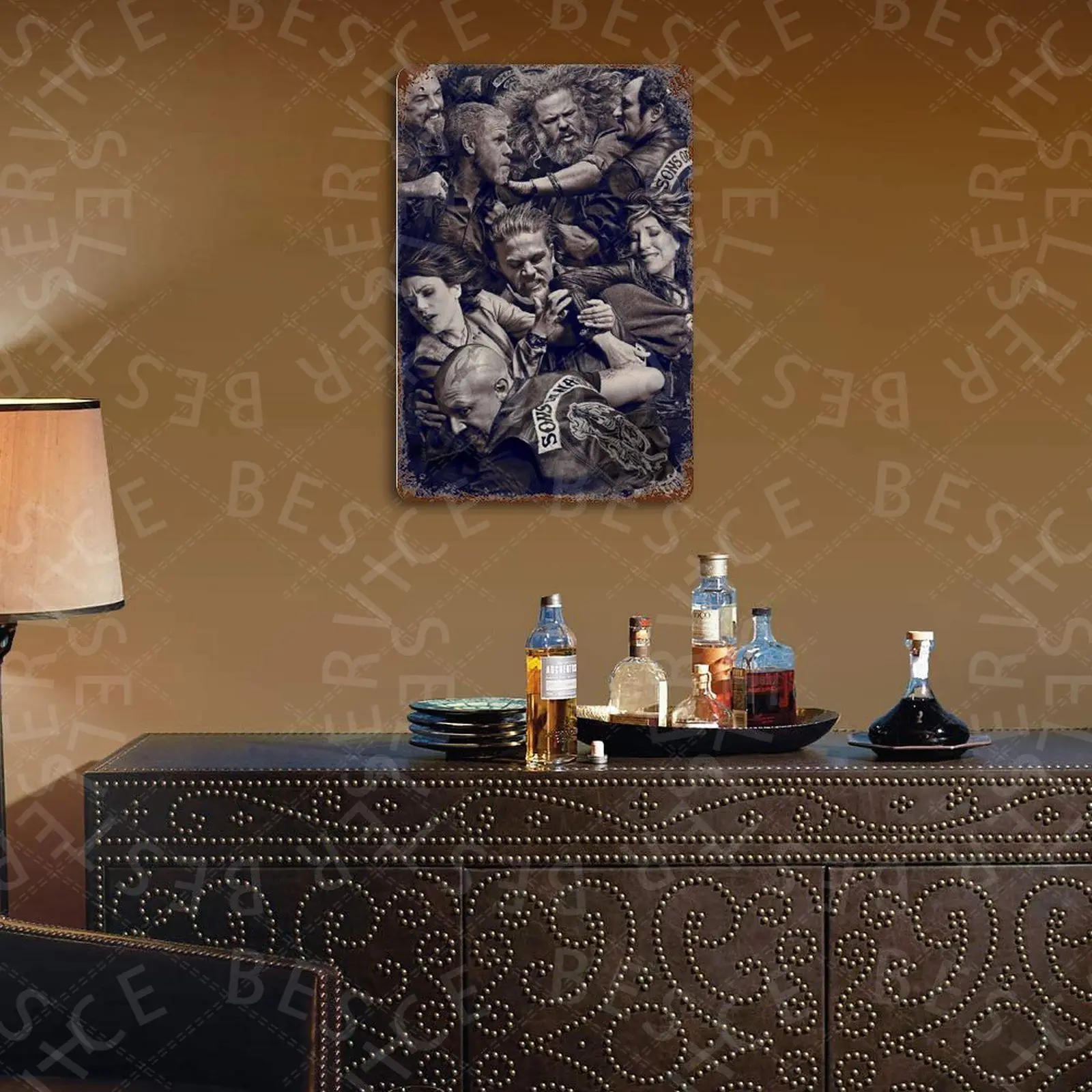 

Sons Of Anarchy Metal Plate Tin Sign Personalized Living Room Decorative Plaques Iron Painting Home Decor 20*30cm