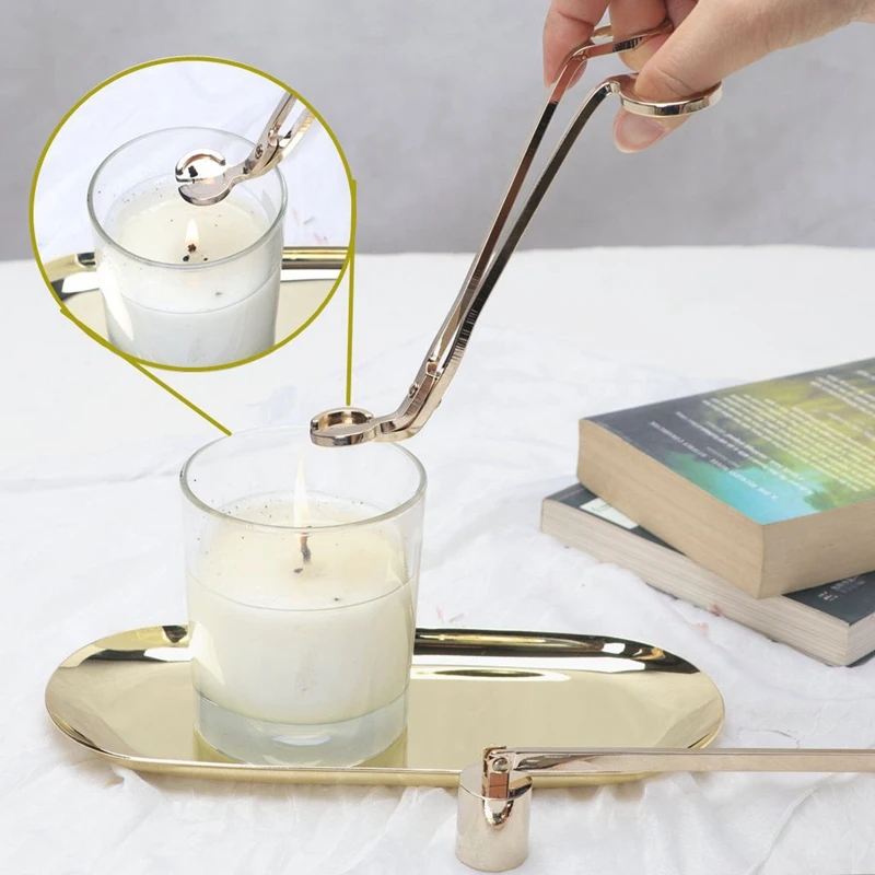 Набор аксессуаров для свечей триммер фитилей подсвечник хранения 4 упаковки