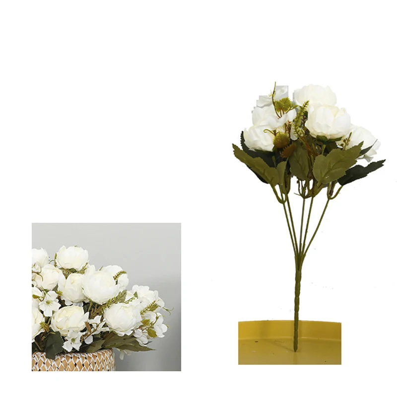 

New Bouquet Artificial Peony Flowers Silk Flower Home Room Party Decors Ornament