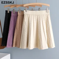 bling autumn winter a line thick short sweater skirt women 2020 good quality cute shinny mini skirt female elegant knit skirt