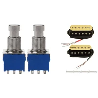 alnico v guitar double coil humbucker pickups set with 2pcs guitar effect switches 9 pin 3pdt guitar effects pedal