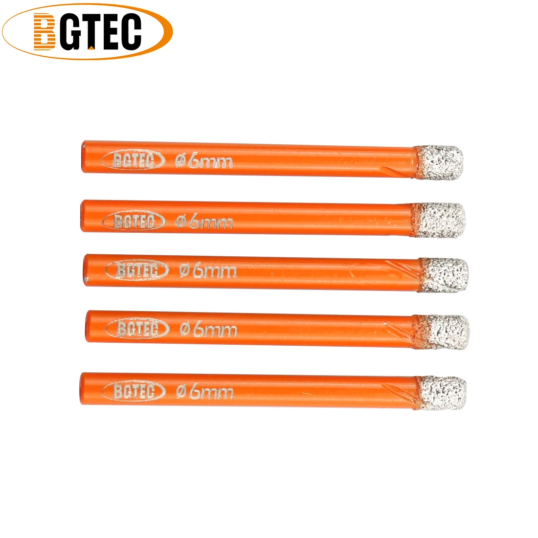BGTEC 10 шт./компл. 6 мм сухое вакуумное сверло с круглым хвостовиком алмазные сверла