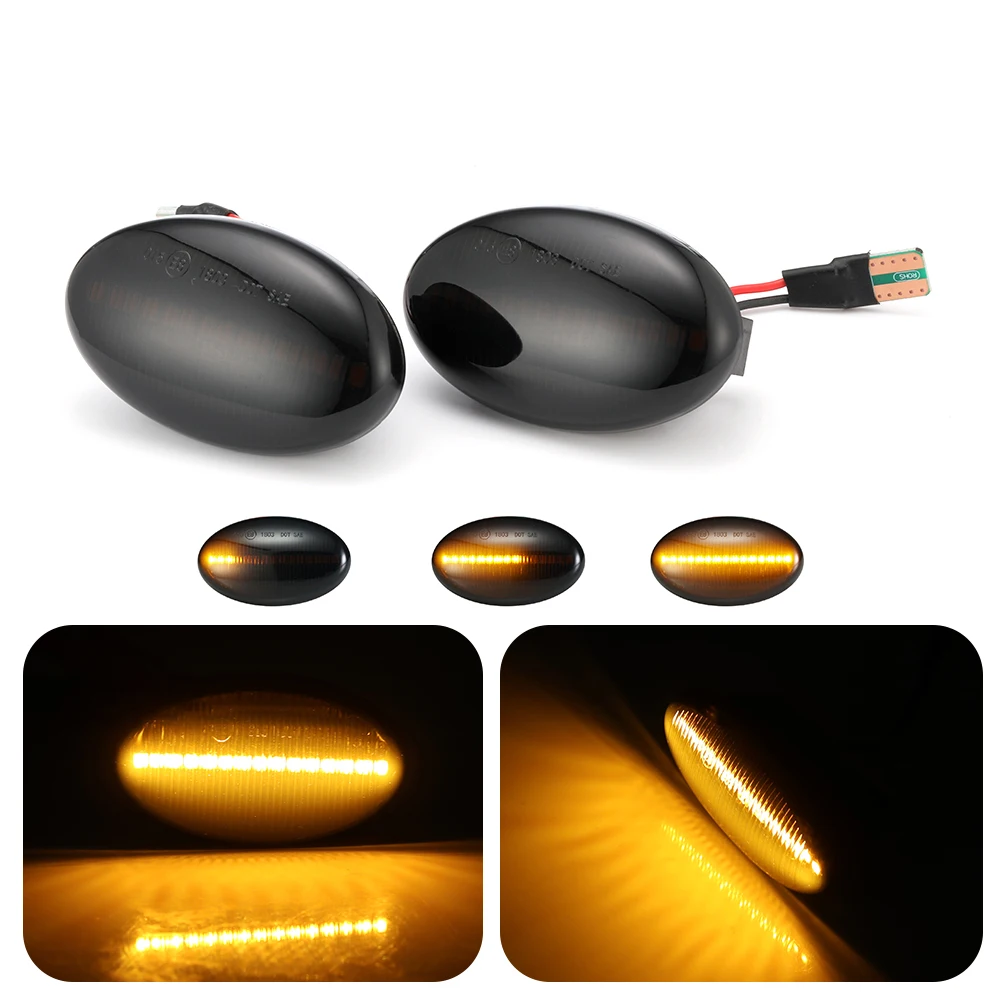 2pcs Dynamic LED Car Side Marker Lights Repeater Signal For Mercedes Benz Smart W450 W452 A-Class W168 Vito W639 W447 | Автомобили и