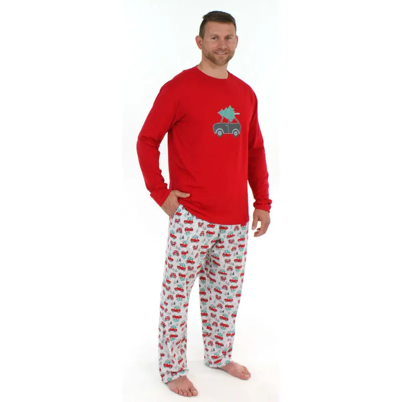 2019 рождественские пижамы для всей семьи топы с длинными рукавами и круглым