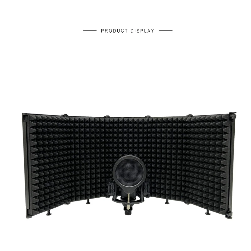 

New AQA Microphone, Foldable Soundproof Cover, Noise Reduction and Windproof Screen, Suitable for Live Recording Studio