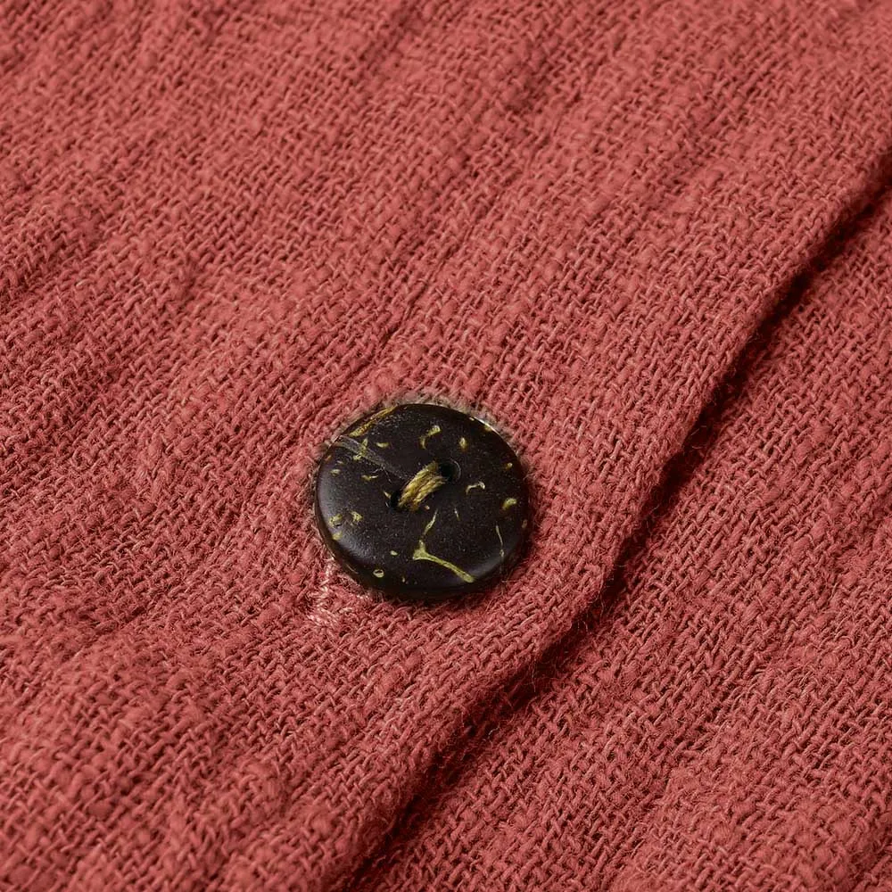 Женская тонкая куртка VogueRetro однотонный кардиган из хлопка и льна на пуговицах с