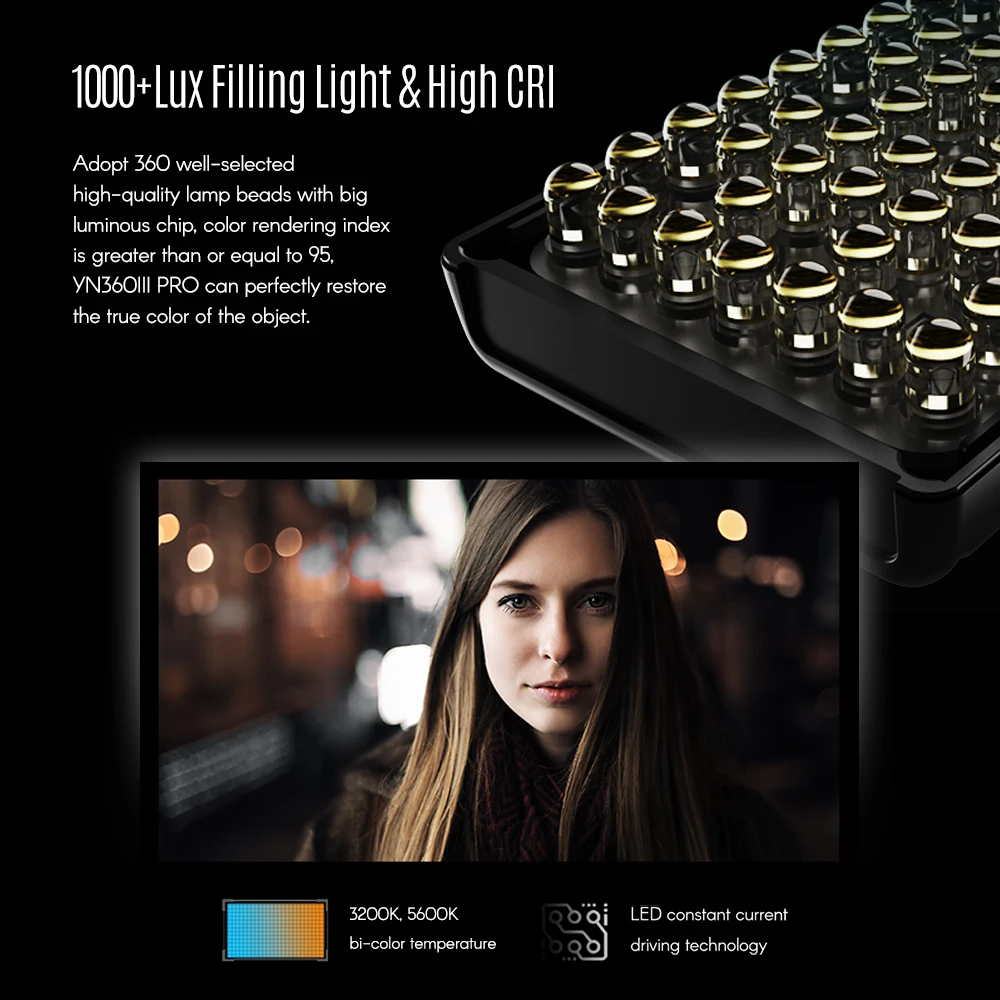 YONGNUO YN360III PRO RGB полноцветный светодиодный видео светильник фото с пультом