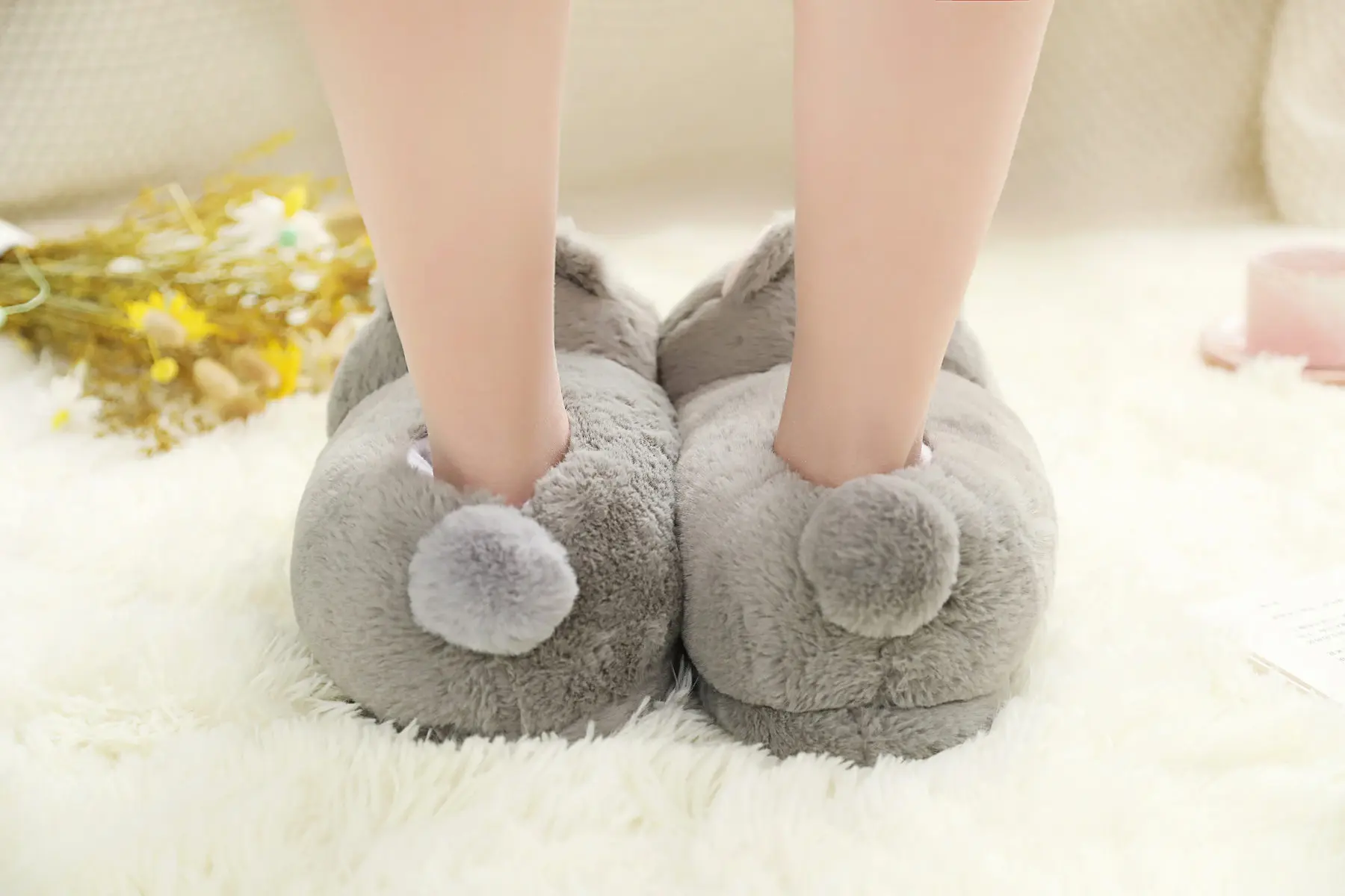 Милая мягкая плюшевая обувь для хомяка игрушка очень теплая женская дома милая