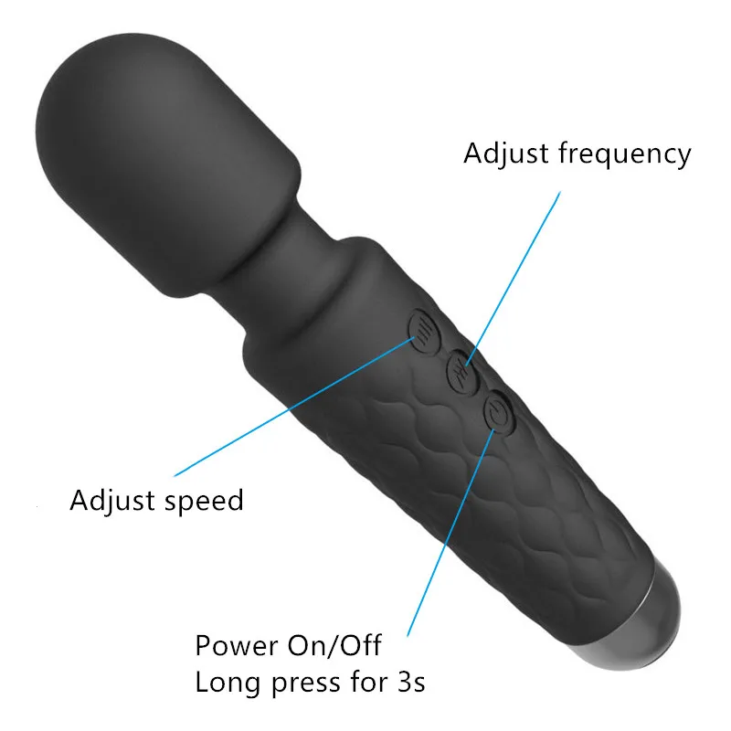 

AV Vibrators Magic Wand 20 Frequency Vibrating Powerful Body Massager Clitoris Vagina Masturbators G-spot Sex Toy for Woman