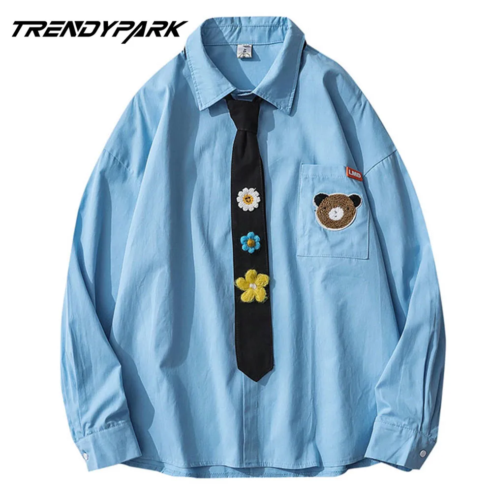 Мужские рубашки женские Харадзюку Однотонная рубашка 2020 Мужская Уличная одежда