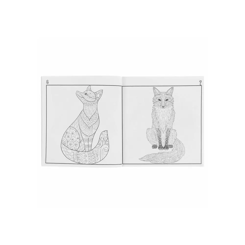 Antistress. Foxes. Pictures for meditations Coloring Book Set Art Supplies Office School | Канцтовары для офиса и дома