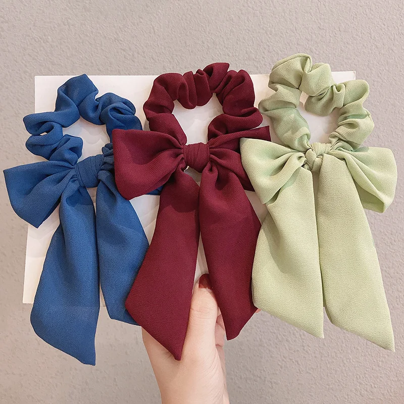 Женская эластичная лента для волос элегантная однотонная повязка на голову с