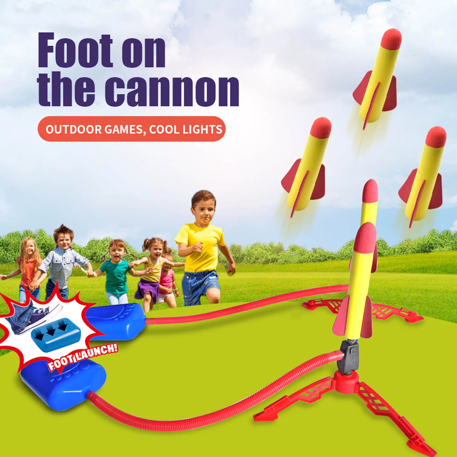 Детская игрушка-Ракетница Интерактивная мягкая поролоновая Регулируемая