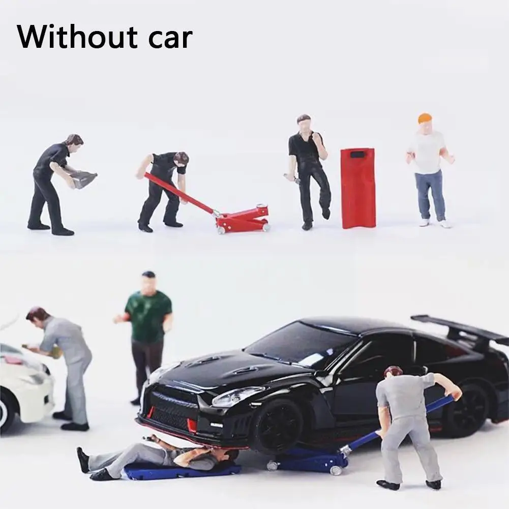 

1set 1:64 Repairman Suit Suitable For Tomy Siku Hot Wheel Matchbox Scene Handmade For Children Gifts Only Character D1s0