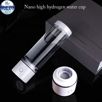 portable nano high hydrogen water generator bottle 5000ppb spe pem electolysis ionizer orp alkaline drinking cup can breathe h2