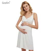 gratlin breastfeeding sleepwear nightgown for pregnant woman maternity pregnancy nursing nightdress
