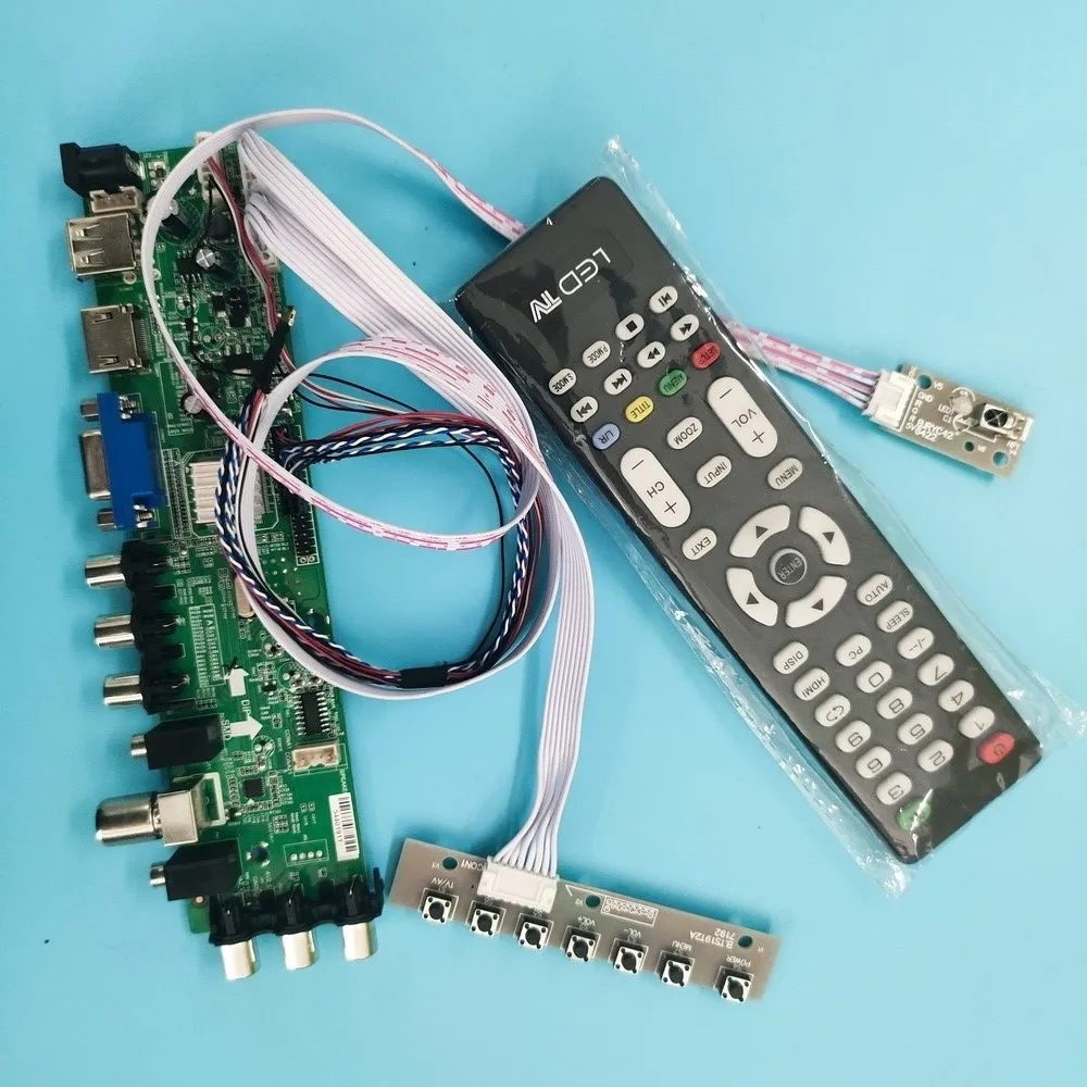 

Kit For BT140GW02 V.9/BT140GW01 V.B WLED VGA LED HDMI 1366X768 40pin DVB-T remote controller board digital TV LVDS USB AV Signal