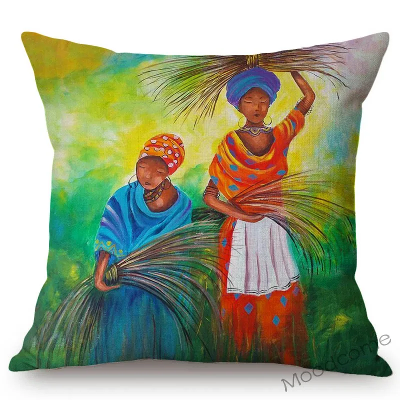 Танцевальная африканская Женская абстрактная картина маслом украшение для дома