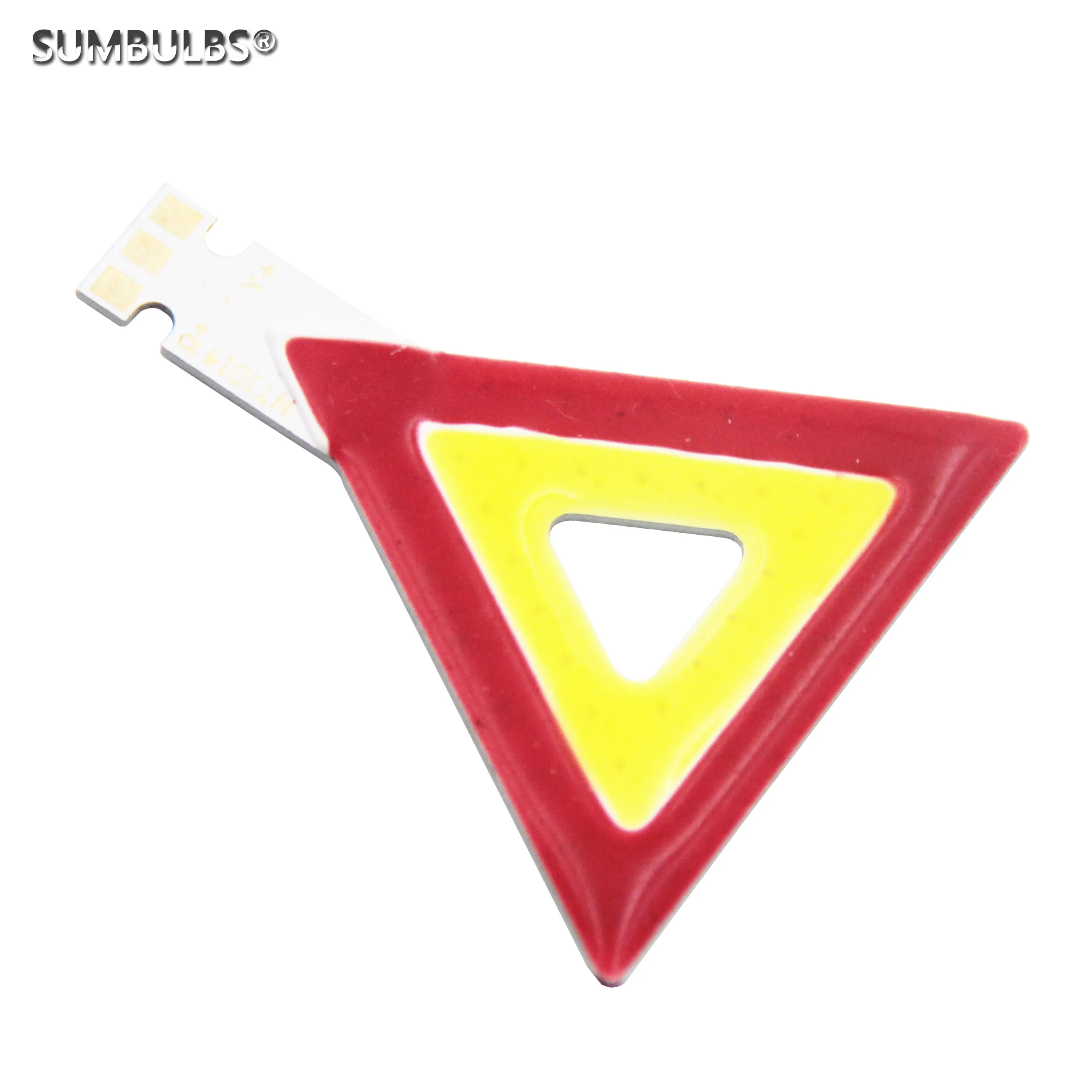 DC input Triangle shape double color LED COB chips for work bicycle diy light red & yellow source | Лампы и освещение