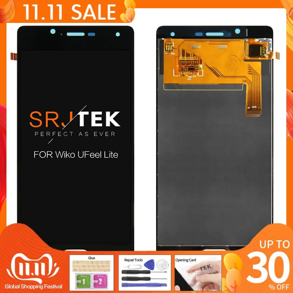 Жк дисплей 5 дюймов для wiko U Feel Lite сенсорный экран в сборе аксессуары телефонов