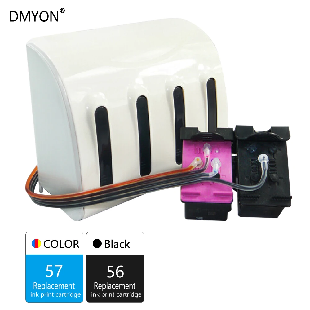 DMYON 57 56 СНПЧ чернила для Hp Deskjet 450 450cbi 450ci 450wbt F4140 F4180 5150 5550 5652 5655 принтер|Система