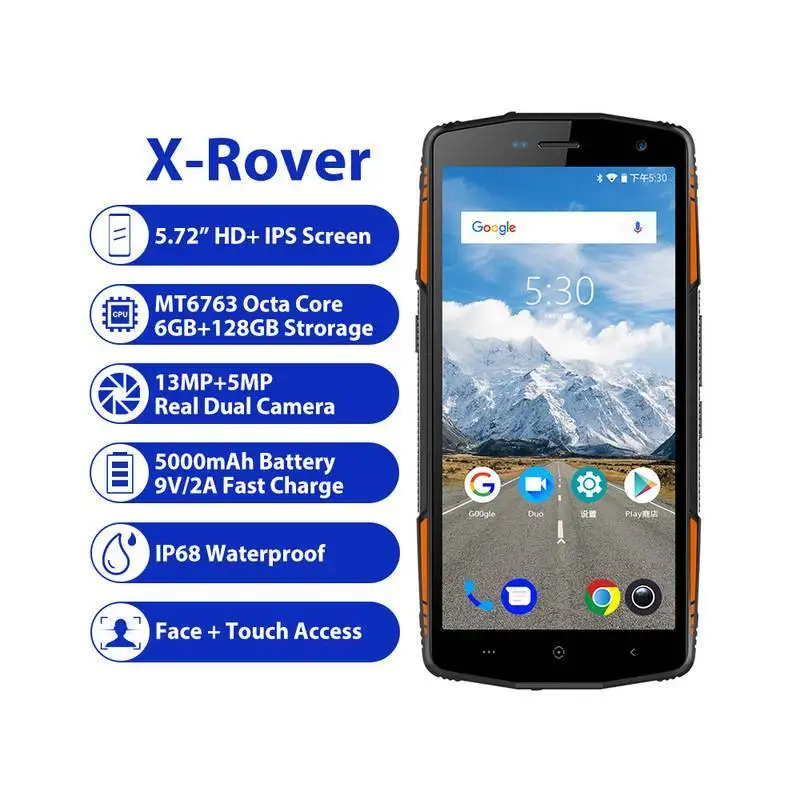Смартфон LEAGOO X Rover IP68 защищенный 6 ГБ ОЗУ 128 Гб ПЗУ 4G LTE 5 72 дюйма Android 8 1 Восьмиядерный