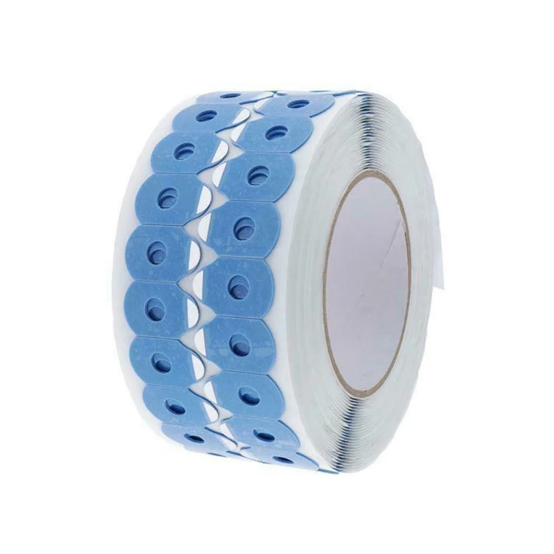 

1000Pcs Optical Lens Edging Anti-Slip Blocking Pad Sticker Double-Sided Blue