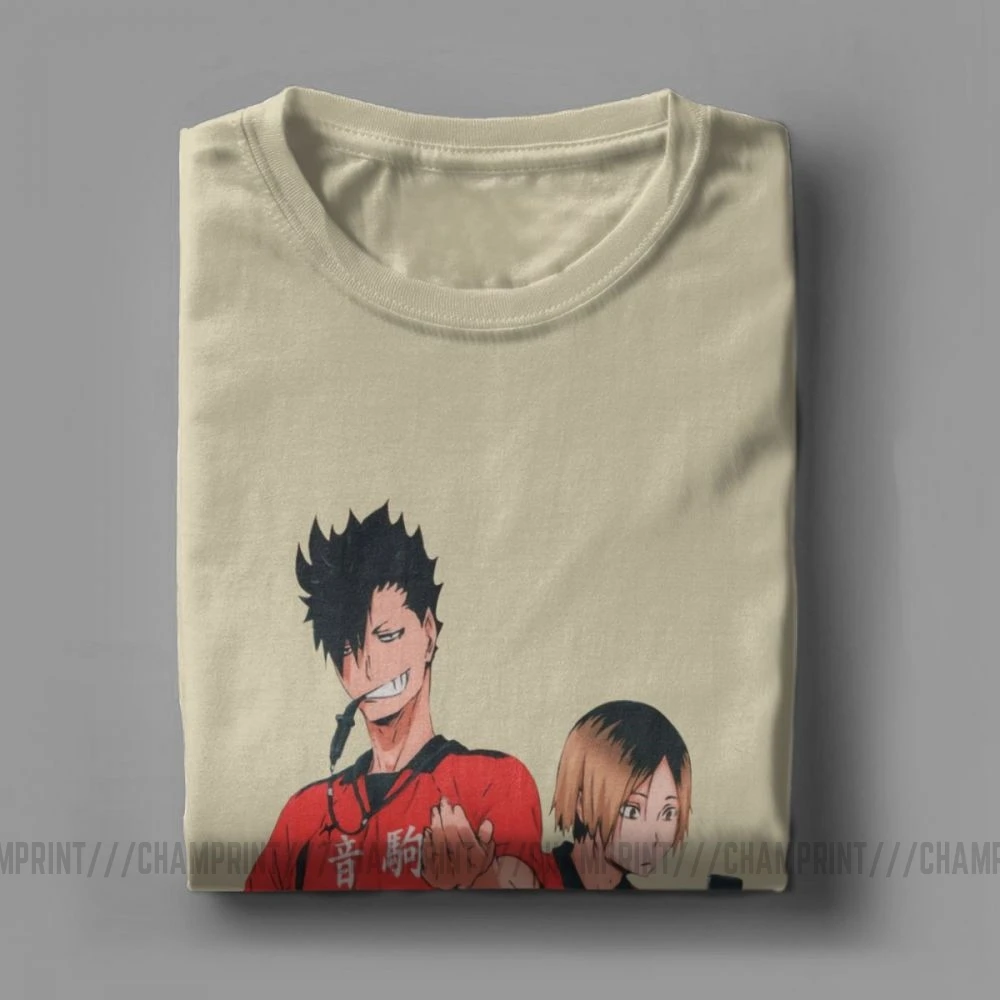 Футболка Haikyuu мужская с коротким рукавом тенниска из чистого хлопка рисунком