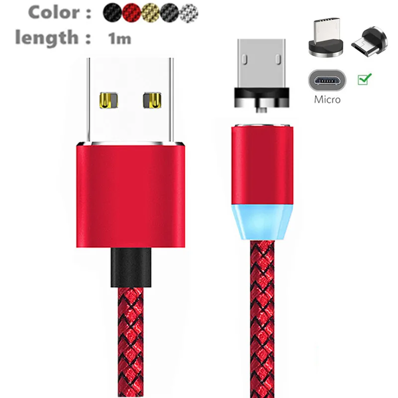 Магнитный зарядный кабель Micro USB для Samsung S7 S6 Edge A10 A6 A7 2018 шнур Honor 8A 8X 8C 6A Meizu V8 M6