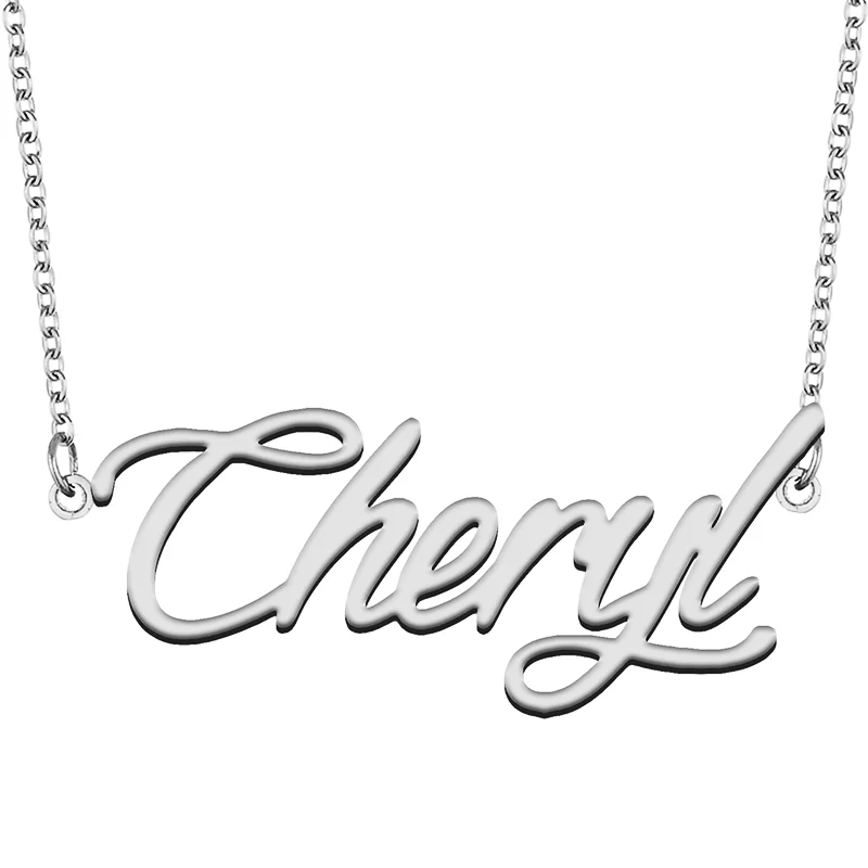 Cheryl Custom Name Necklace Customized Pendant Choker Personalized Jewelry Gift for Women Girls Friend Christmas Present