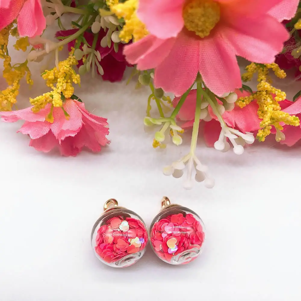 10 шт./пакет красочная прозрачная бутылочка стекло высоты украшенный шариком