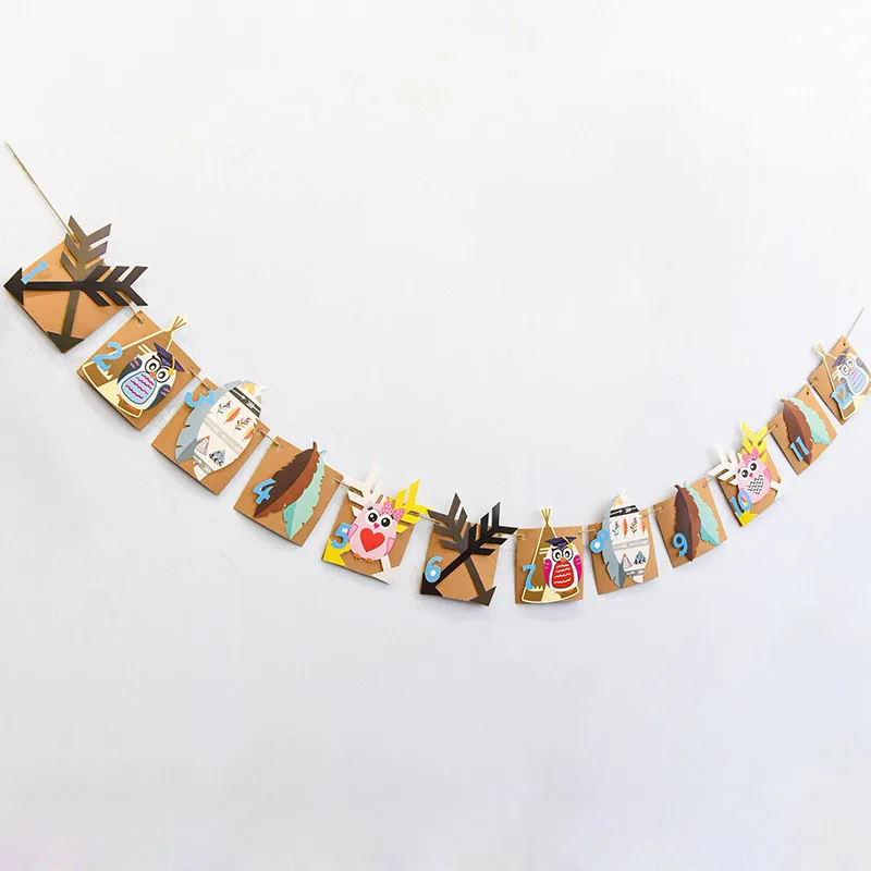 1 шт. принадлежности для празднования дня рождения ребенка год 12 месяцев