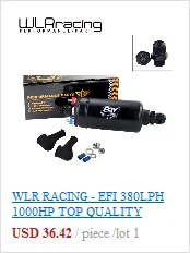 WLR RACING-двойной Кронштейн топливного насоса Заготовка алюминиевый монтажный выпускной коллектор в черном для 044 Топливный насос с логотип pqy